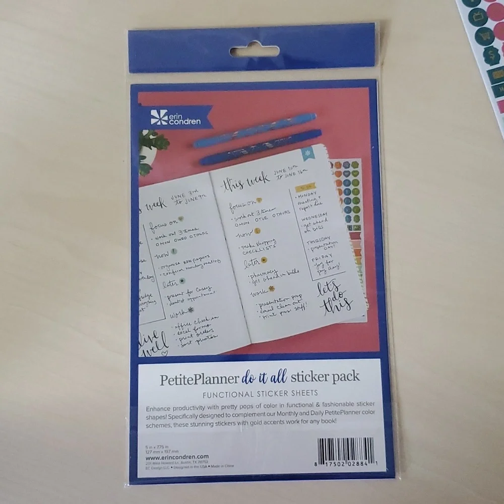 Office Accessories Planner Stickers and Paper Clips by Erin Condren NEW - Picture 4 of 7